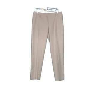 LaFayette 148 New York beige flat front straight legs pants size 6